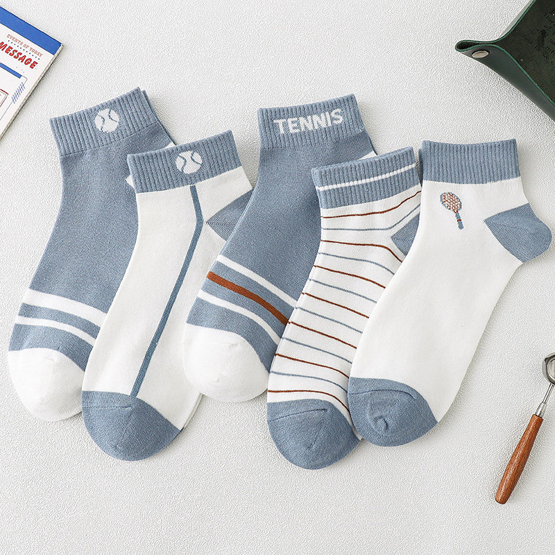 Socks men's summer thin cotton ins tide socks low-top cotton sweat-absorbing deodorant sports basketball socks spring and autumn models