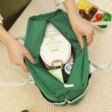 Японский большой термос, сумка для ланча, льняная сумка, простой и элегантный дизайн