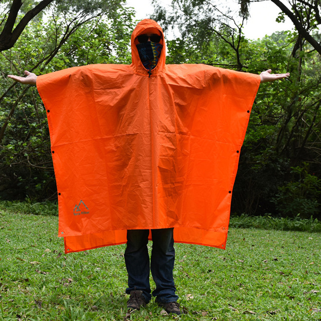 Outdoor portable ultra-light hiking poncho camping mountaineering travel riding multi-functional raincoat floor mat placemat
