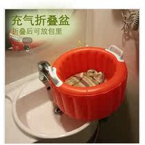 Folding foot wash basin Portable travel can be loaded with hot water thickened travel foot bath basin outdoor wash basin folding