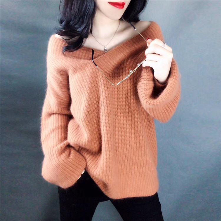 Áo len mới lửng gió nhỏ nữ sang trọng đầu thu 2018 mới phiên bản Hàn Quốc rộng rãi của áo lưới đan đệm đỏ áo khoác len cardigan