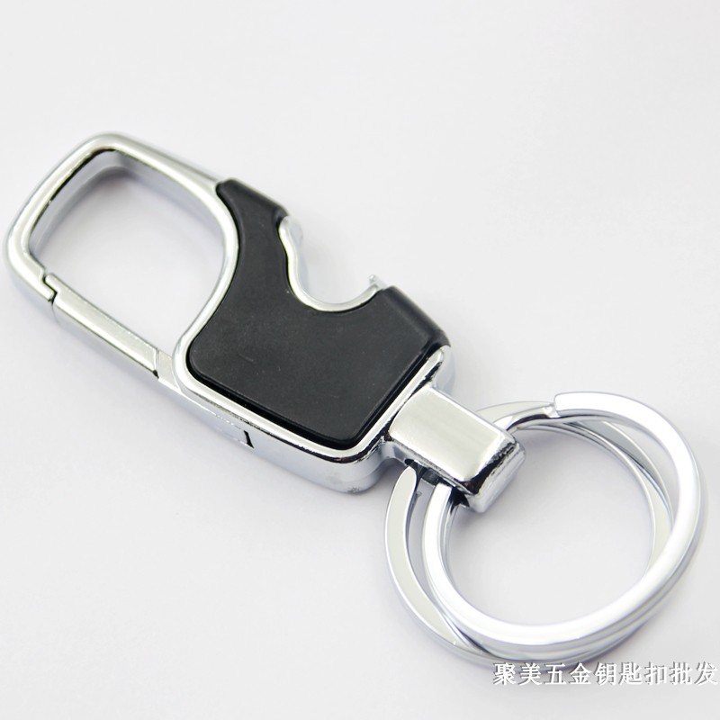 Stainless Steel Bottle Opener Key Button Metal Key Chain Car Key Button male and female waist hanging buckle Gift lock