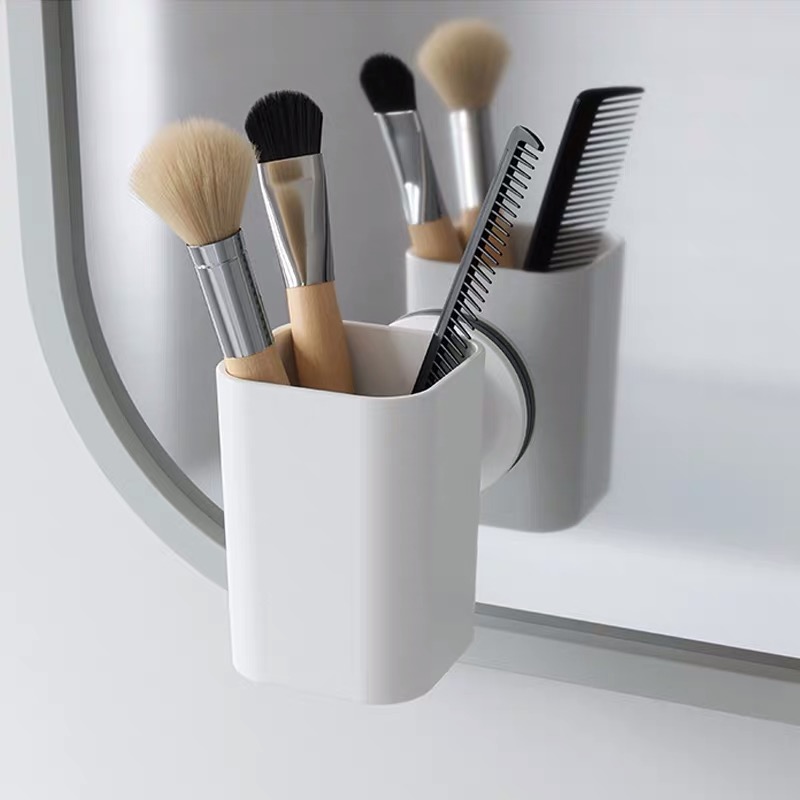 umbra powder room toothbrush holder punch-free bathroom toothpaste comb storage layer rack towel sucker wall-mounted Nordic