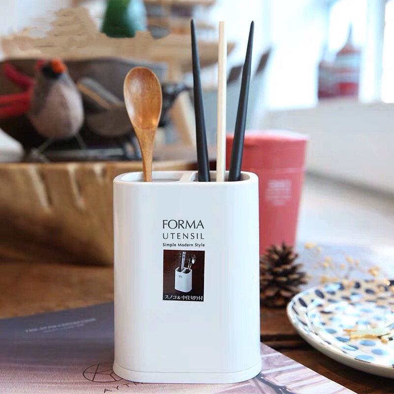 Japan ASVEL CHOPSTICK CYLINDER CREATIVE COMPARTMENTAL DESIGN DETACHABLE CUTLERY CONTAINING BOX SANITARY CHOPSTICK CAGE DRAIN CHOPSTICK CASE
