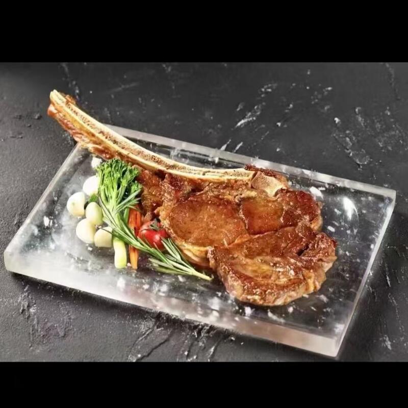 Factory Direct Sales: Tomahawk Crystal Grill Plate, Steak Plate, Crystal Grilled Fish Plate, Hot Pot Barbecue Plate, Microwave Heating Tableware