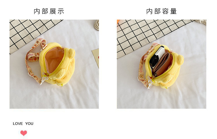 Детская сумка на ремне 两用小熊儿童斜挎包女孩毛绒可爱宝宝包包出游女童零钱单肩手机包