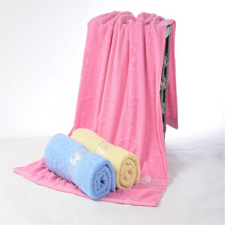 Pure Cotton Household Large Bath Towels Soft Absorbent Pure Color Full Cotton Minima For Adult Bath Towels Stock Disposal