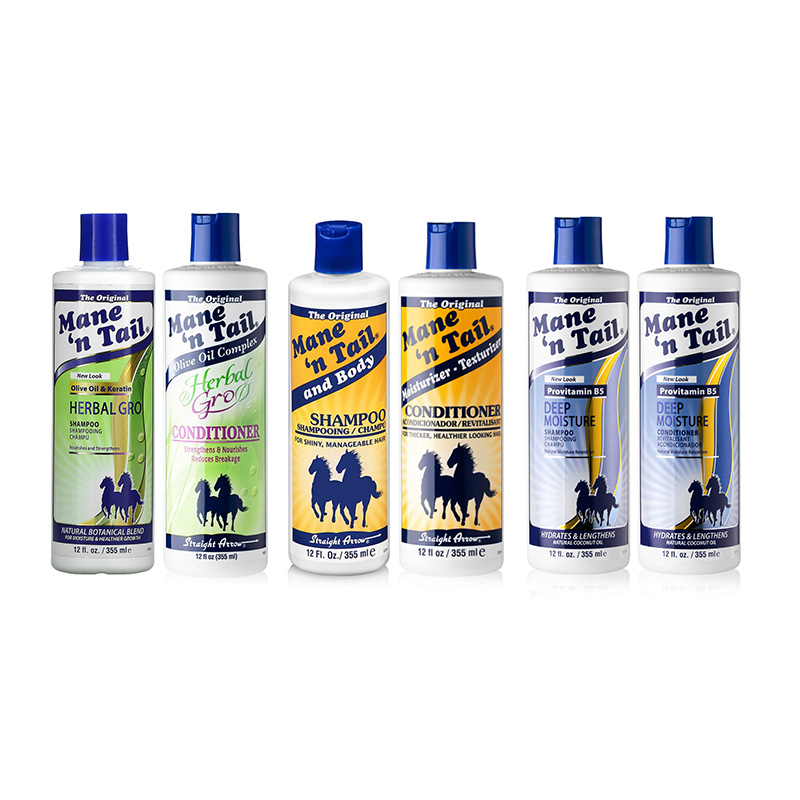 Hair grows fast ~ American ManeTail horse brand moisturizing herbal classic oil control shampoo and conditioner