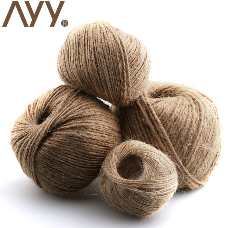 Hemp rope hemp thread winding bottle decoration rope natural jute DIY hand woven binding rope hanging plate retro rope mesh