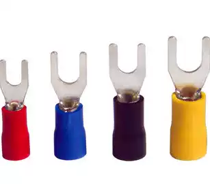 Cold pressed terminal SV1 25-3 2 Grounding wire fork pre-insulated terminal copper terminal U-shaped terminal brass