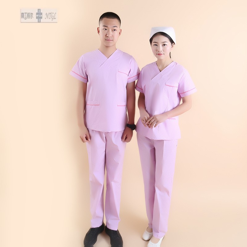 Female Nurse Male Korean version Handwashing clothes Summer clothes Brush Hand Clothes Short Sleeves Oral Dentist-in-law Two-piece workwear NP-184