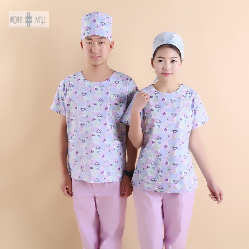 Female nurse male Korean version hand washing clothes summer clothes brush hand clothes short-sleeved oral dentist Yuesao two-piece work clothes NP-188