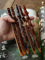 Handmade old coal bamboo cup clips non-slip tea clips bamboo tweezers Kung Fu tea set clips tea cup clips tea ceremony accessories
