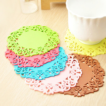 Creative thickened hollow tea cup mat household non-slip insulation mat coffee coaster kitchen table insulation bowl mat