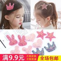 Childrens hair accessories Korean version of Liu Haitao Girl Broken Hair Sticker Baby Little Girl Headdress Velcro Princess Cute Posting