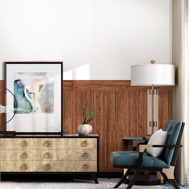 3D stereo wall anti - collision foam wooden wooden plate wall decoration sticker TV background wall waterproof self - sticking wall paper