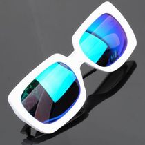 Korean fashion trend sunglasses female round face colorful film couple sunglasses male wild travel seaside beach glasses