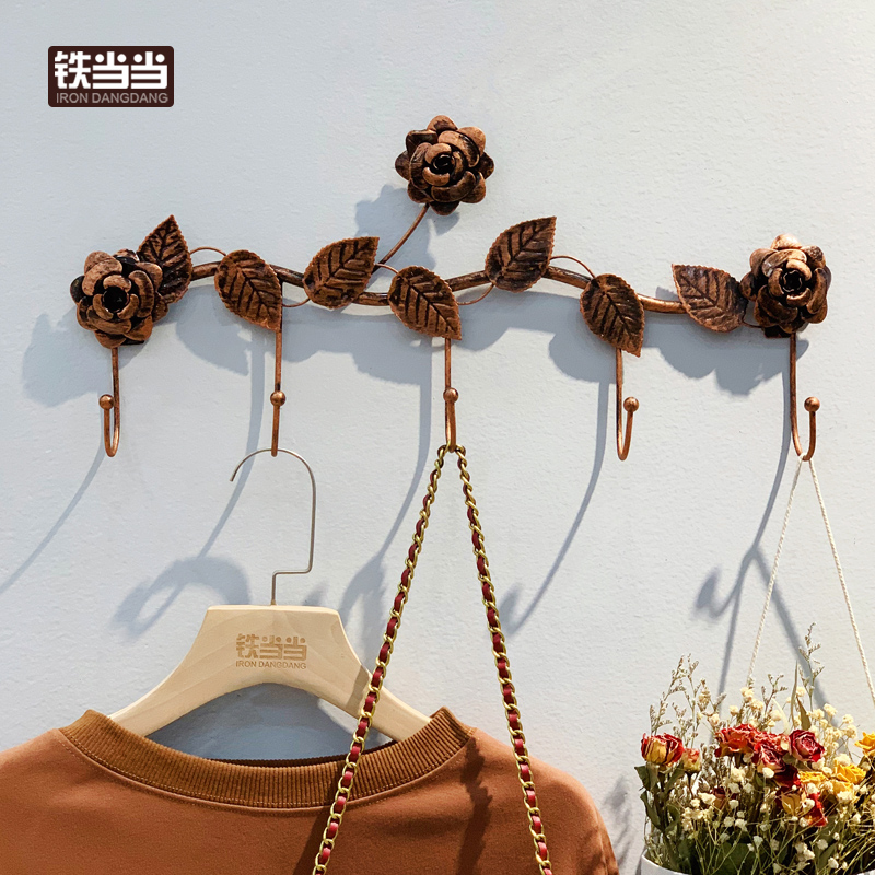 Iron when it is high quality Tian Yuan Iron Art Rose Clothes Hat Rack Iron Art Hooks Cloister Clothes Rack Clothes Racks