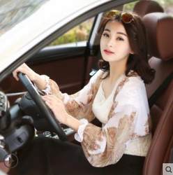 여성의 여름 얇은 슬리브 사이클링 재킷을위한 선 스크린 숄