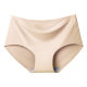 Ice Silk Seamless Underwear Women's High Waist Tummy Control Breathable Crotch Large Size Briefs 2-4 Pack