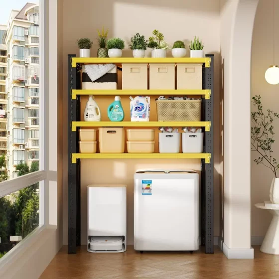 洗衣机置物架上方架子家用阳台滚筒翻盖落地卫生间马桶储物收纳架