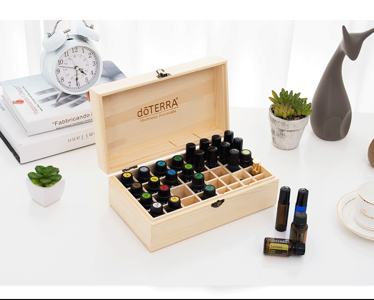 Hộp lưu trữ tinh dầu cao cấp Dotray Hộp thông minh 36 chai Hộp gỗ 5ml-15ml lưu trữ tinh dầu - Tinh dầu điều trị tinh dầu thơm