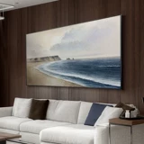 [新中式纯手绘油画横大海风景版挂画沙发背景装饰画壁画办公室客厅]