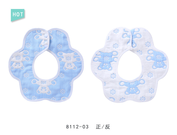 19 năm mùa thu và mùa đông mới bé 6 lớp bông gạc cánh hoa 360 bib bib trẻ em nước bọt khăn mẹ và đồ dùng cho trẻ em - Cup / Table ware / mài / Phụ kiện đồ dùng cho trẻ sơ sinh