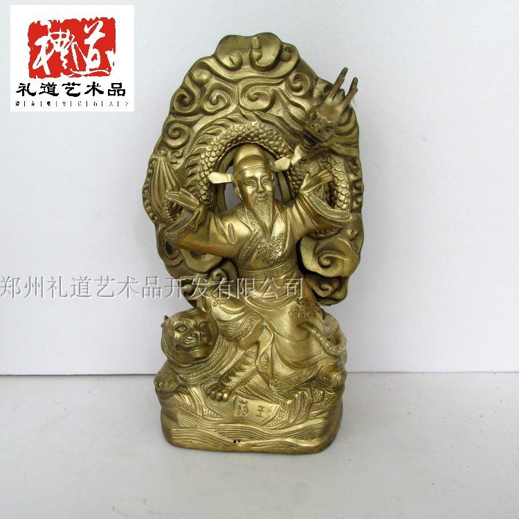 Craft Gift Pendulum Decoration Drug King Riding Tiger Sun Isi Bronze Sculpture Statue of Zhengzhou ancient medical figure like set to make pure copper tabletop pendulum piece