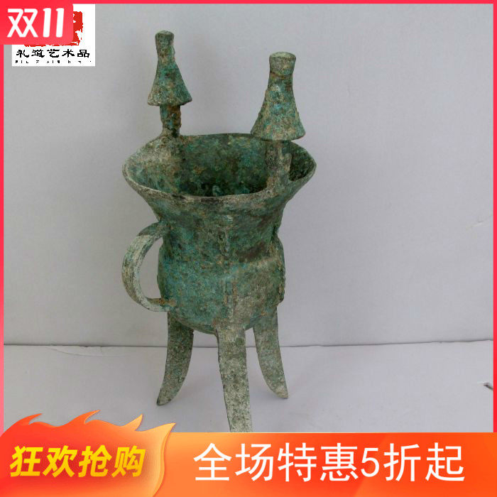 Pure copper antiques collection bronze crafts ornaments unearthed in Shaanxi ancient drinking birds