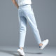 Thin light-colored jeans for women summer 2024 new casual large size pants nine-point pants harem pants carrot pants