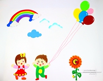 Kindergarten decoration wall corner layout combination wall stickers cartoon stickers wall decoration classroom environment layout theme