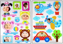 Kindergarten layout classroom culture wall childrens room decoration cartoon foam photo frame photo stereo photo wall sticker
