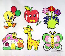 Kindergarten wall decoration foam wall stickers cartoon characters super large three-dimensional stickers classroom wall layout stickers