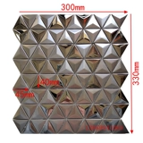 Трехмерный металлический треугольник, мозаика из нержавеющей стали, подходит для караоке-баров
