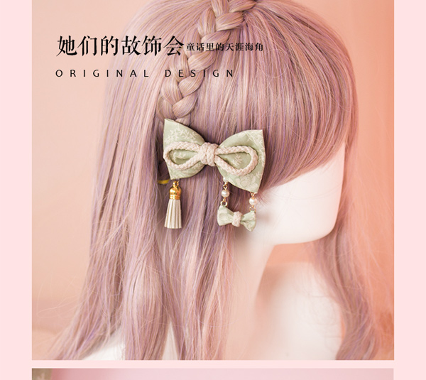 Zephyr phụ kiện tóc lombre nơ quá khổ mũ xanh tua rua ban đầu headband kc vòng đeo tay kẹp tóc - Vòng đeo tay Clasp vòng phong thủy