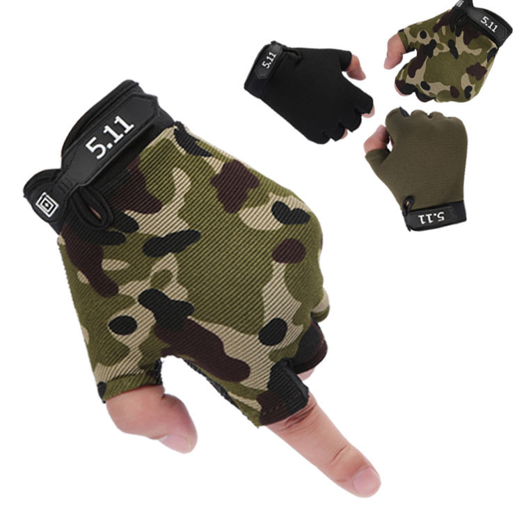 Half Finger Tactical Gloves Riding Sport Non-slip Protection Outdoor Climbing Training Gdou Fitness Dew Finger Gloves Thin