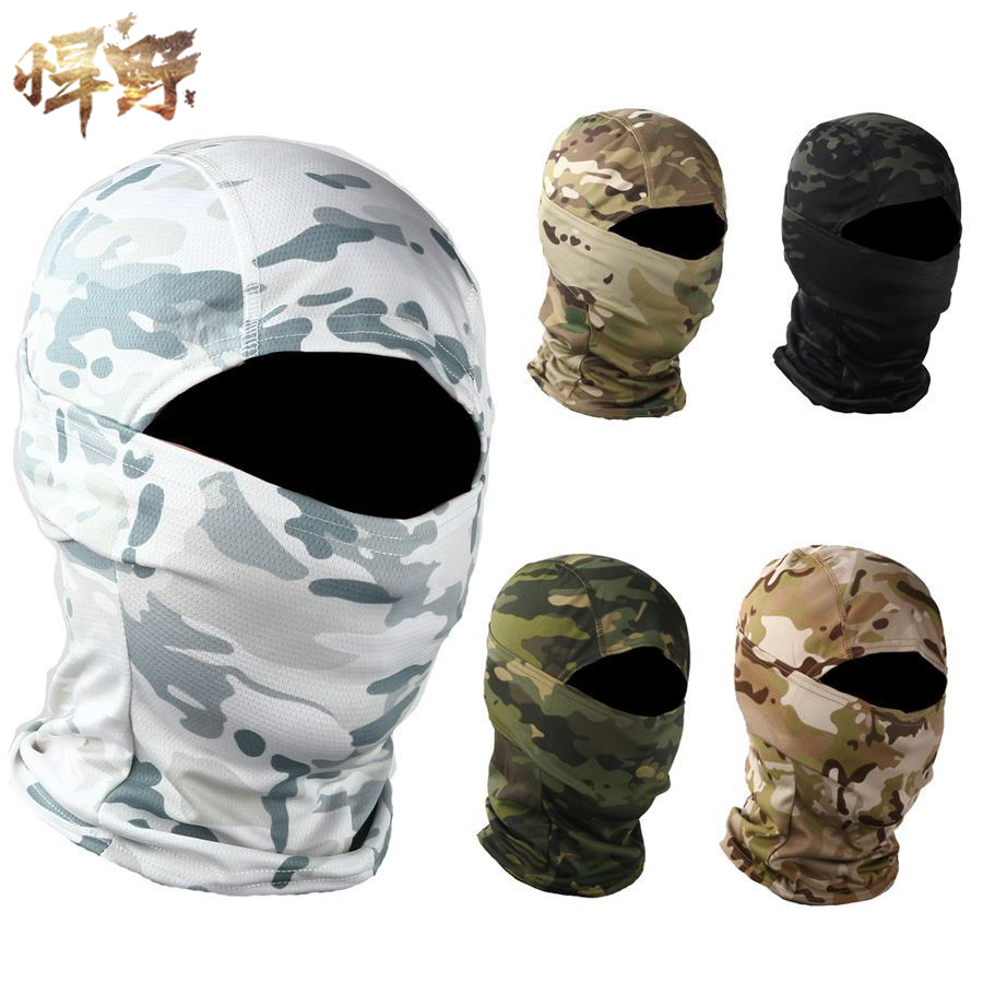 Outdoor sports camouflage mask tactical knight turban motorcycle headgear sunscreen UV riding wind mask