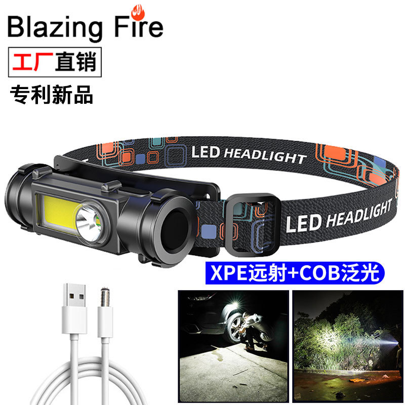 Outdoor field survival gear LED lamp head with magnetite artificial head lamp sos emergency lighting lamp human anti-gear patrol light