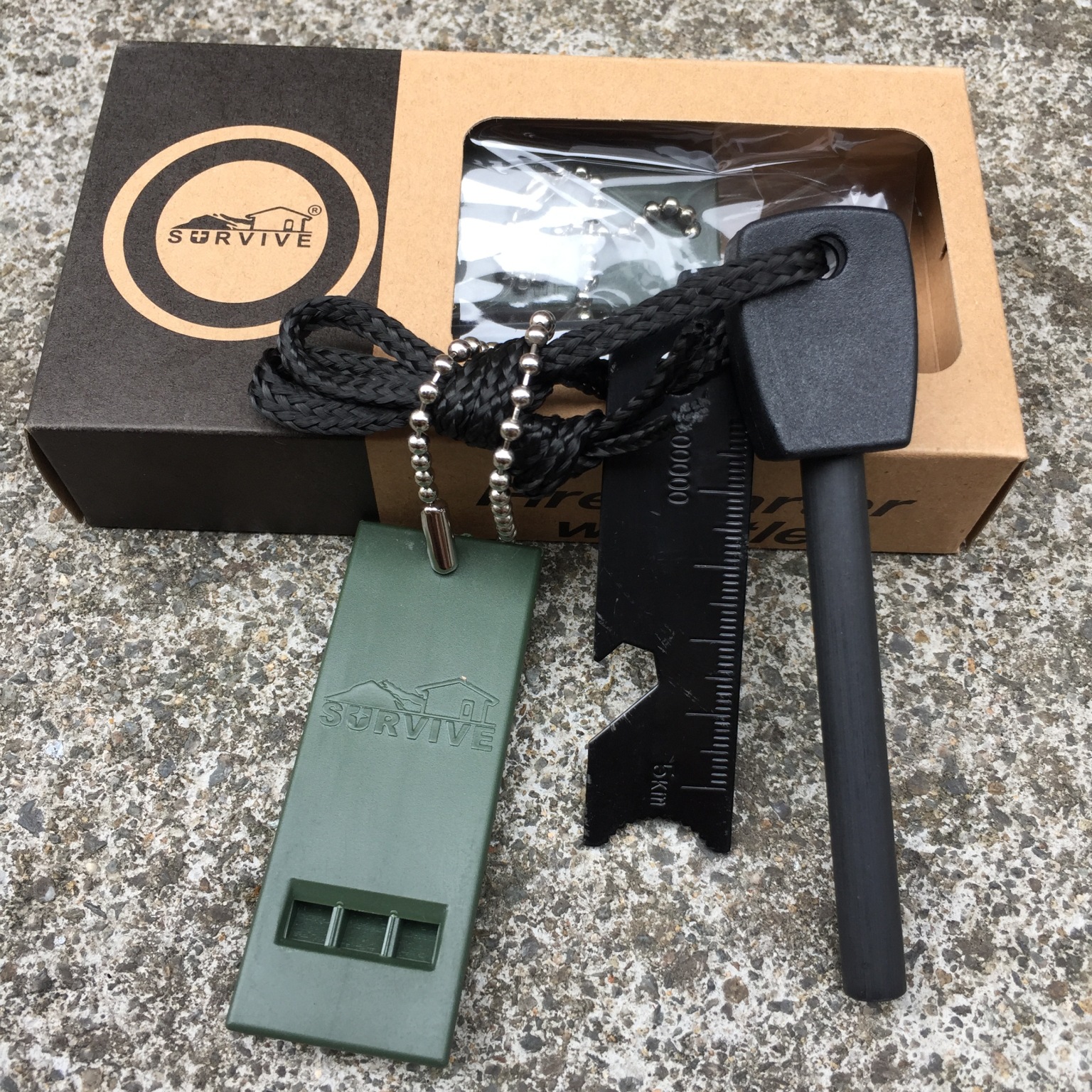 Outdoor Ignition Seminator Survival Gear Fight Fire Batter Field Flint Magnesium Stick Citation Fire Taking Fire With Whistleblowing Bottle Opener