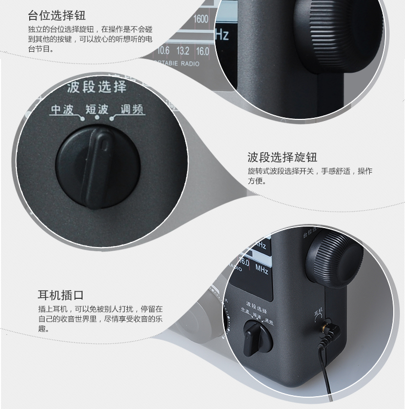PANDA / Panda T-16 con trỏ di động đầy đủ băng tần FM FM bán dẫn đài phát thanh người cao tuổi phát sóng máy tính để bàn cũ nhà cầm tay Walkman quà tặng máy nghe nhạc cổ điển - Trình phát TV thông minh bộ phát wifi xiaomi