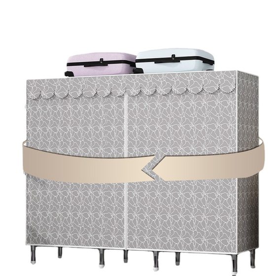 布衣柜布套外罩单卖防尘衣橱替换加厚涤棉布收纳拉链简易衣柜布罩