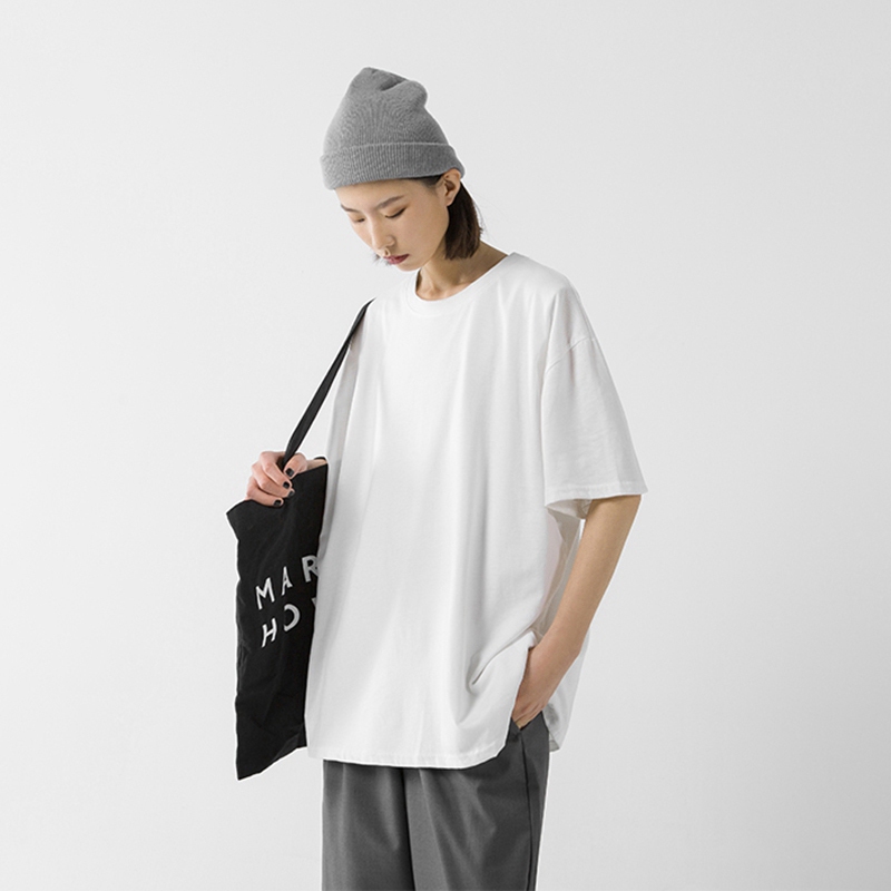 High-Weight, Non-Transparent Pure Cotton Short-Sleeve White T-Shirt for Women, New Spring/Summer Solid Color Basic Style, Plus Size Loose Fit Inner Wear T-Shirt High-Weight, Non-Transparent Pure Cotton Short-Sleeve White T-Shirt for Women, New Spring/Summer Solid Color Basic Style, Plus Size Loose Fit Inner Wear T-Shirt