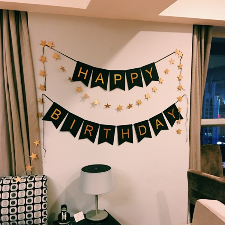 Stars pull five-pointed star pull peanut day fishtail flag Wedding decoration background embellishment room charm string flag