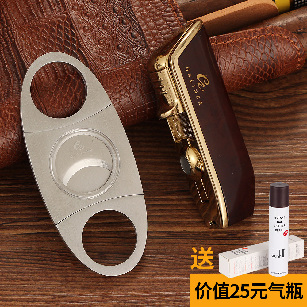 Cuba imported cigar scissors lighter set stainless steel cigarette scissors cigar scissors cigar cutter cigar cutter