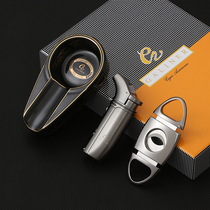Cigar lighter cigar cutter set Cuban cigar set windproof lighter Tong knife cigar cutter cigar cutter