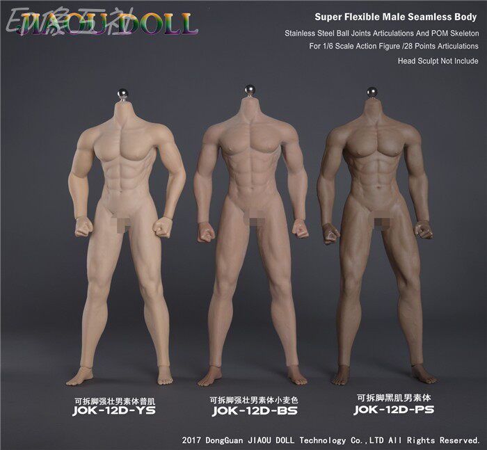 JIAOUDOLL Lan no head steel Plastic Bone 1 6 New strong body size Painting body Package glues bodybuilding bodybuilding