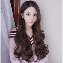 U-shaped half-head long hair real hair natural wig female long curly hair big wave U-shaped half-head hair extension