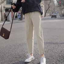 Day Family Old Daddy Pants Woman Summer New Straight Cylinder Loose High Waist Display Slim Tooling 100 Lap Thin casual Harun pants