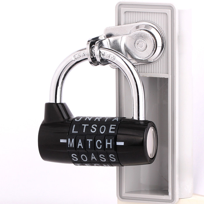 Large 5-digit English letter lock gym overall cabinet door password lock secret room game road key lock password padlock